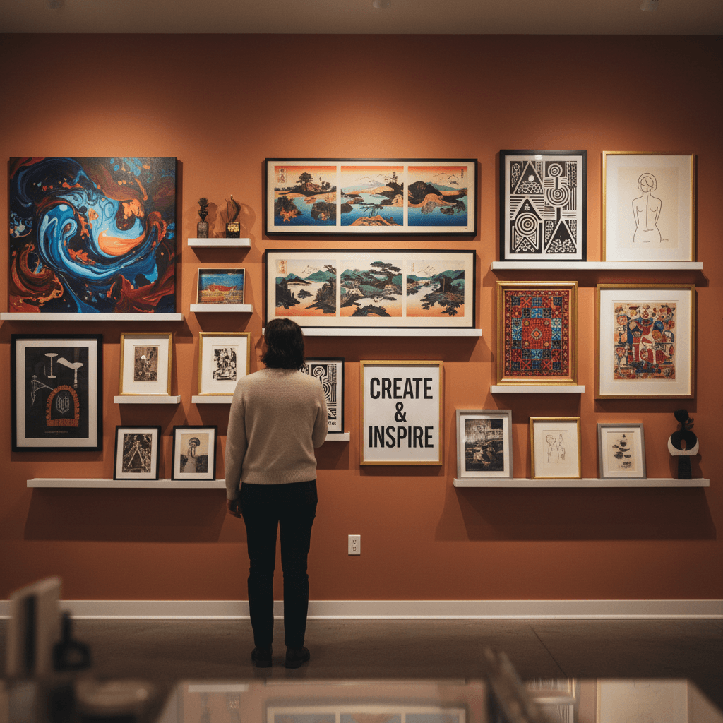 Community artwork display featuring local Black artists