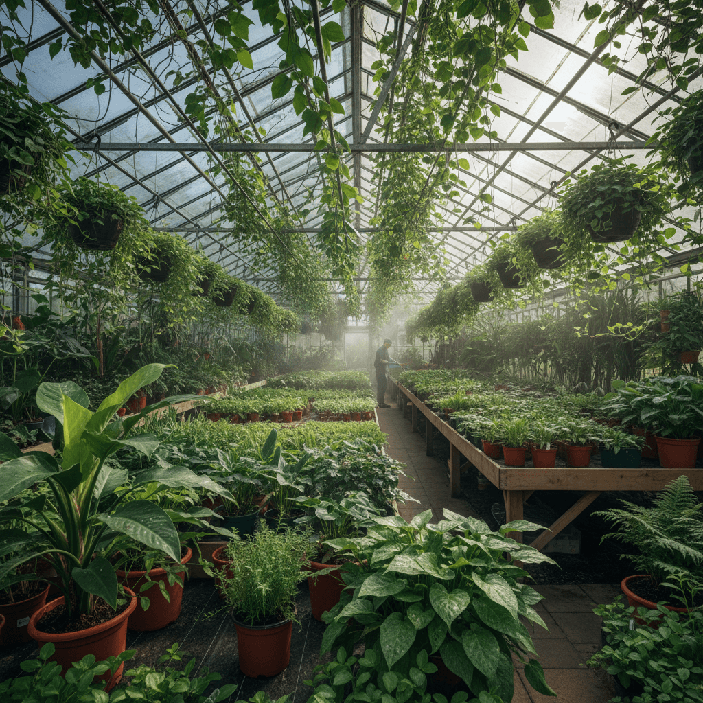 Lush plant collection showcasing botanical expertise